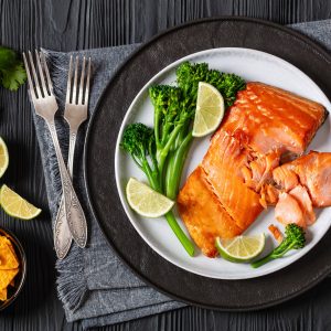 Frozen Fish: Hot Smoked Salmon Portions 125g X 6 title=