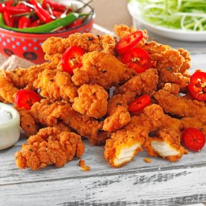 Chicken & Duck: Hot & Spicy Chicken Strips 900g title=